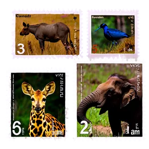 Animal Series Postage Stamp Png 87 PNG Image