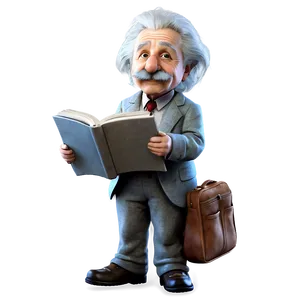 Animated Albert Einstein Character Png Con35 PNG Image