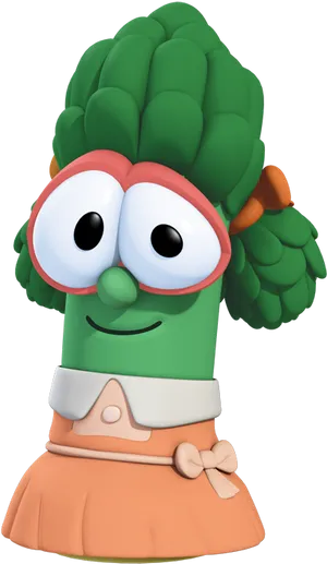 Animated Asparagus Character PNG Image