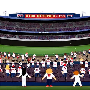 Animated Baseball Stadium Fans Png 06292024 PNG Image