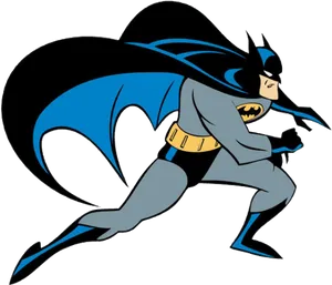 Animated Batman Action Pose PNG Image