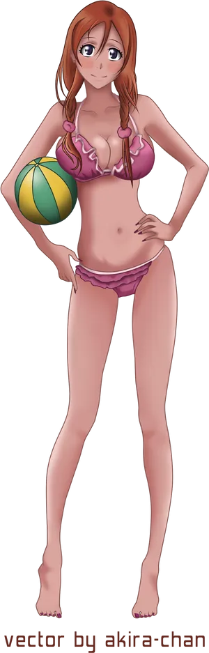 Animated Beach Volleyball Player_ Vector Art PNG Image