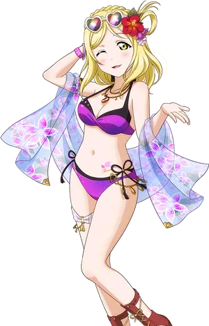 Animated Beachwear Fashion PNG Image