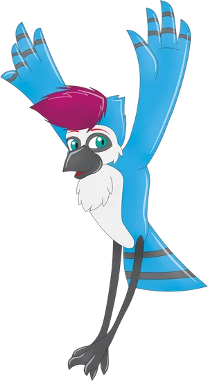 Animated Blue Bird Character PNG Image