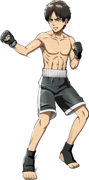 Animated Boxer Readyto Fight PNG Image