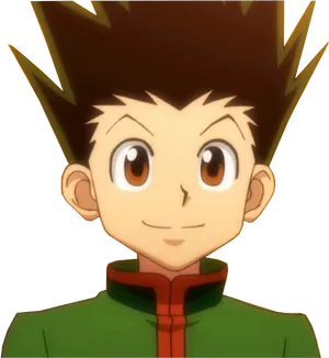 Animated Boy With Spiky Hair PNG Image