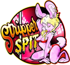 Animated Bunny Stripper Logo PNG Image