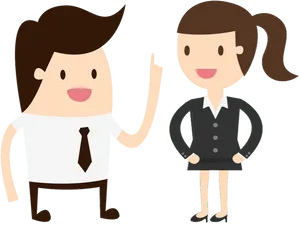 Animated Business Duo PNG
