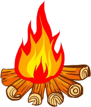 Animated Campfire Graphic PNG Image