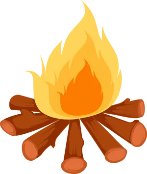 Animated Campfire Illustration.png PNG Image