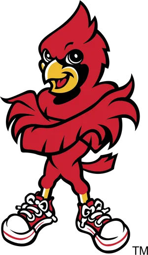 Animated Cardinal Mascot PNG Image