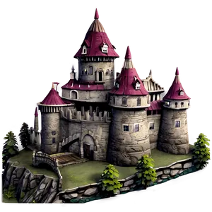 Animated Castle Illustration Png Mre PNG Image