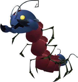 Animated Centipede Character PNG Image