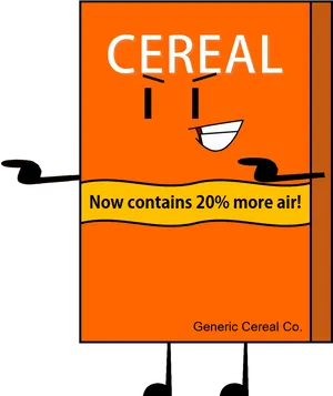 Animated Cereal Box With Air Claim PNG Image