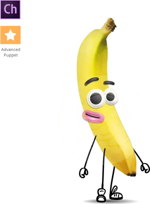 Animated Character Banana PNG Image