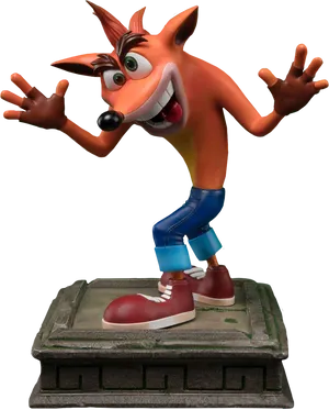 Animated Character Excited Pose PNG Image