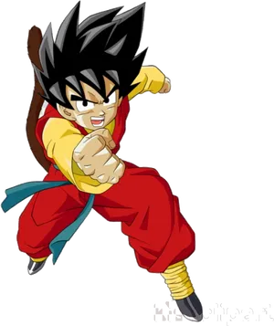 Animated Character Flying Punch PNG Image