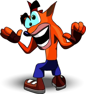 Animated Character Orange Marsupial PNG Image