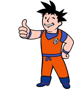 Animated Character Thumbs Up PNG Image