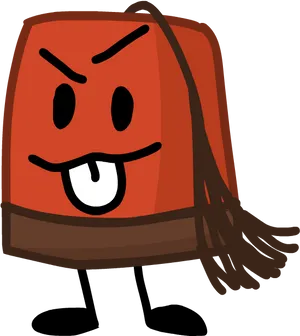 Animated Character Wearing Fez PNG Image