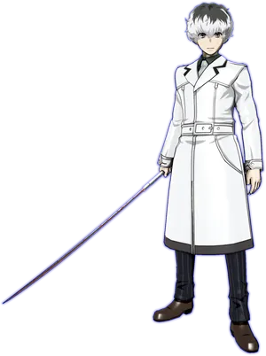 Animated Character With Blue Sword PNG Image