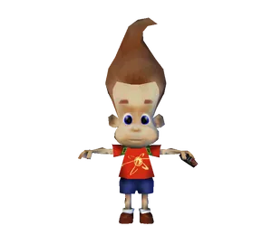 Animated Character With Hair Spike PNG Image