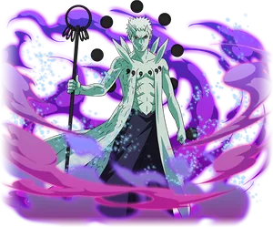 Animated_ Character_ With_ Purple_ Aura_and_ Staff.jpg PNG Image