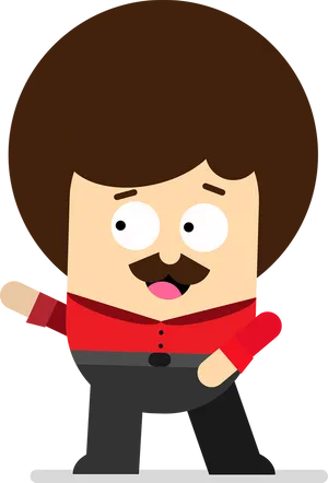 Animated Characterin Red Shirt PNG Image