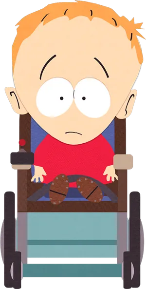 Animated Characterin Wheelchair PNG Image