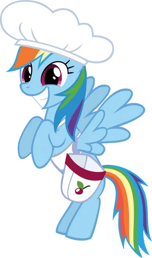 Animated Chef Ponywith Hat PNG Image