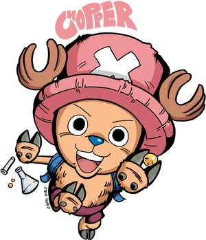 Animated Chopper One Piece Character PNG Image