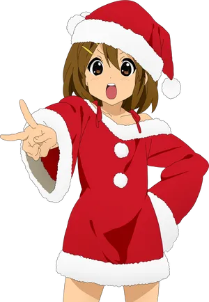 Animated Christmas Santa Costume PNG Image