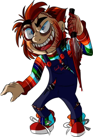 Animated Chucky Character Art PNG Image