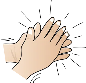 Animated Clapping Hands Illustration PNG Image