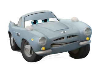 Animated Classic Car Character PNG Image