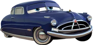 Animated Classic Car Character PNG Image