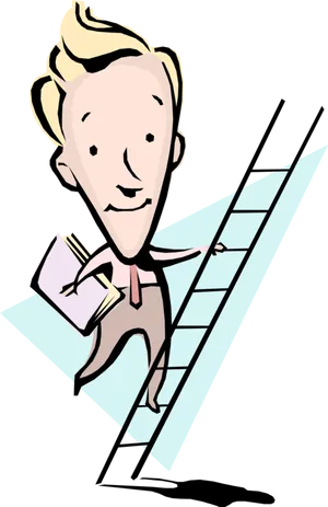 Animated Climberwith Ladderand Book.png PNG Image