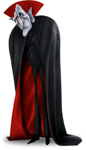 Animated Count Dracula Character PNG Image