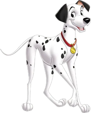 Animated Dalmatian Dog Standing PNG Image