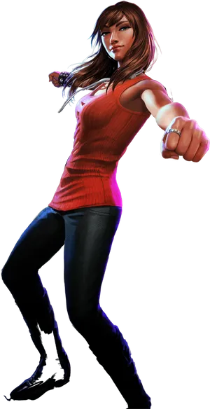 Animated Dance Move Female Character PNG Image