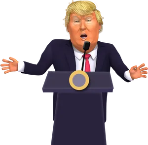 Animated Donald Trump Speaking PNG Image