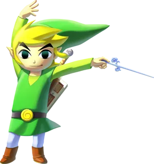 Animated Elf Hero With Sword.png PNG Image