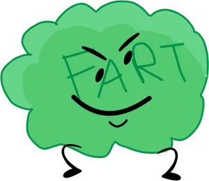 Animated Fart Cloud Character PNG Image