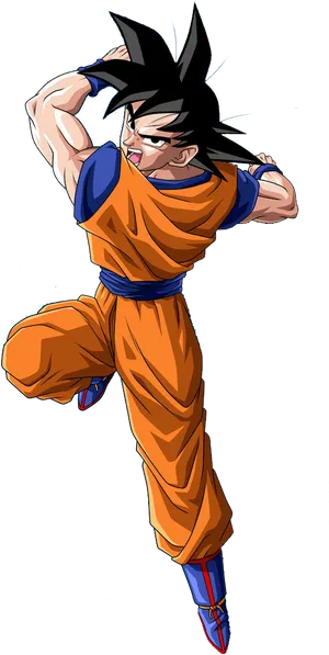 Animated Fighter Pose PNG Image