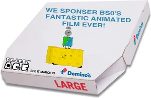 Animated Film Sponsorship Dominos Pizza Box PNG Image