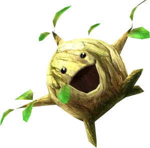 Animated Forest Creature Shouting PNG Image