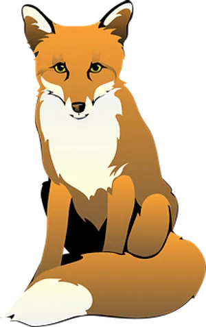 Animated Fox Portrait PNG Image