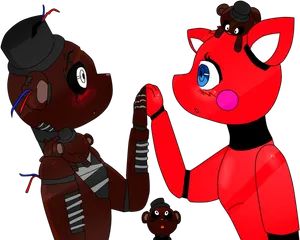 Animated_ Freddy_and_ Foxy_ Friends.png PNG Image