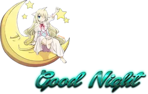 Animated Good Night Wishes PNG Image