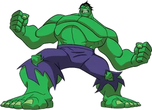 Animated Hulk Pose PNG Image